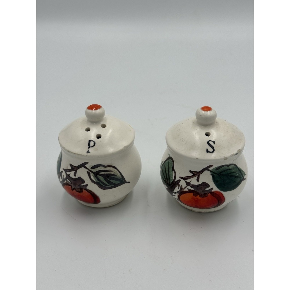 Vintage Salt and Pepper Shakers Tomato Vines Or Fruit